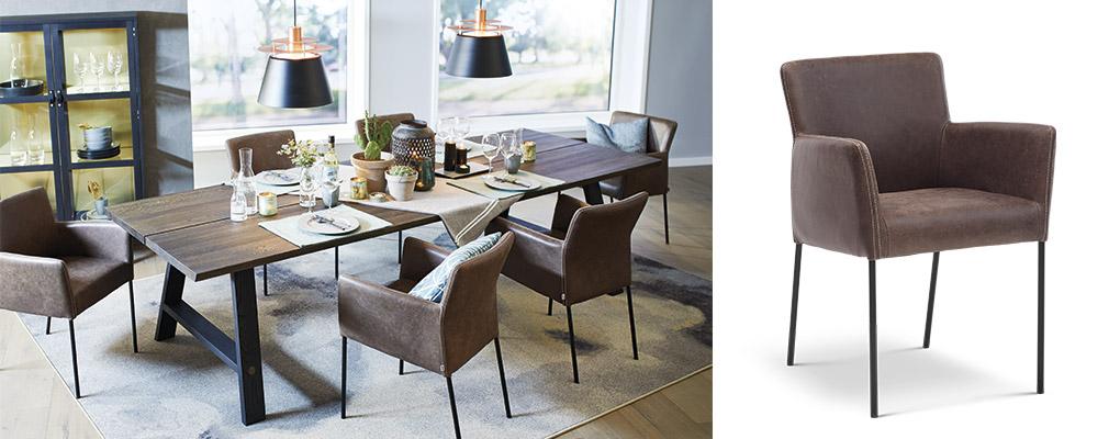 Randi spisebordsstole med armlæn