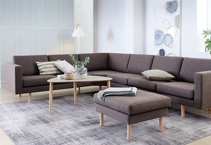 Modulo sofaopstilling med puf